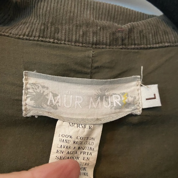 Army Green Corduroy Large Ladies Blazer - Picture 3 of 3